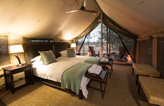 Rhino Walking Safaris - tent interior 