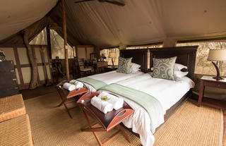 Rhino Walking Safaris Plains Camp - tent interior