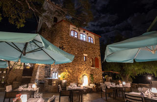 Patio at night