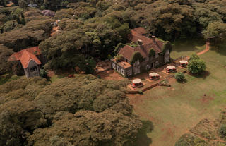 Aerial view of Giraffe Manor