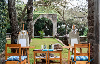 Painting at The Retreat at Giraffe Manor