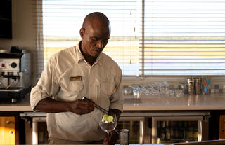 Barman making cocktails