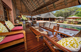 Outside Lounge & Patio Overlooking The Pool