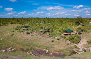 Aerial view of the camp