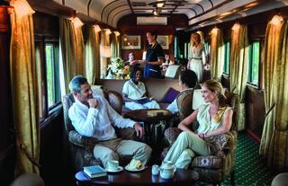 Afternoon tea in the lounge car