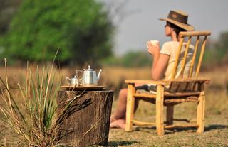 Tea looking over the plain in front of Luwi