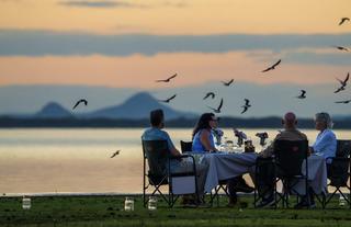 Sundowners at Lake Urema