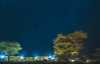 Exterior view of the Camp at night