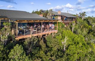 Aerial view of bar area