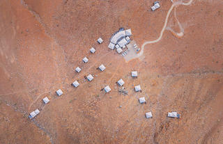 Drone View above the Lodge