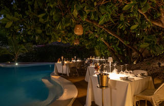 Evening Poolside Dinner