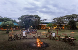 Sundowner Setup in the camp