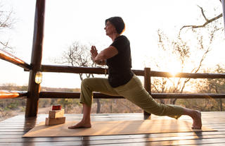 Yoga on your tent deck