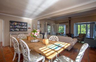Reception Lounge and reading table at the Lodge