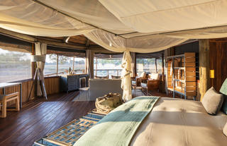 Lion Camp - Deluxe Suite - view from Bed