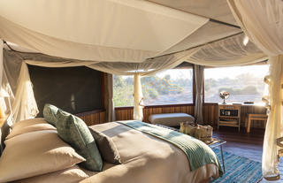 Lion Camp - Deluxe Suite - view from Bed 2