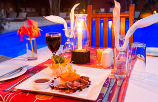 Poolside Dinner
