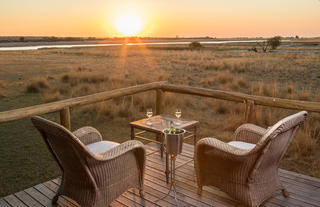 Drinks overlooking the Chobe River