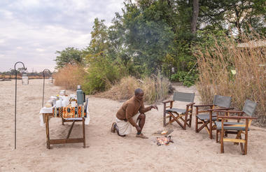 Breakfast at Nkonzi Camp