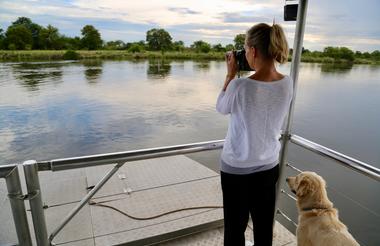 Boat cruise on the Okavango River