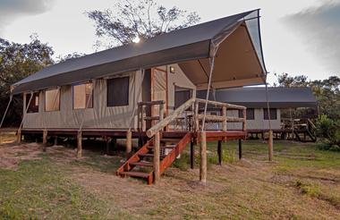 Outside view of tent