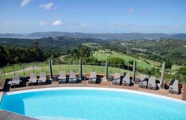The Swimming pool over looking the Simola Golf course