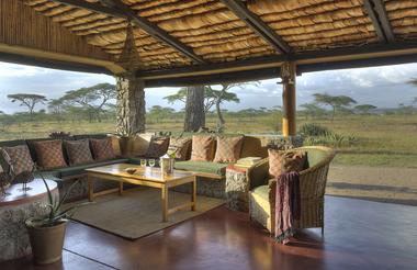 Central lounge at Ndutu Safari Lodge