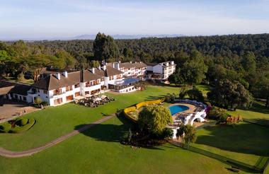 Aerial view of the hotel daytime