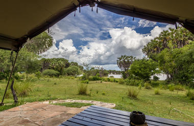 View by the tent