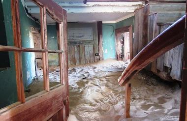 Sandy inside of building