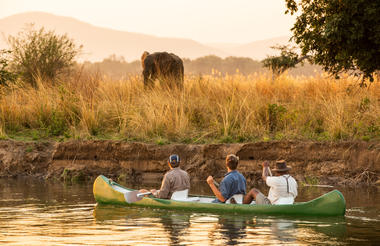 Canoeing on the Zambezi
