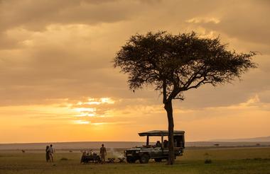 Sunset stop during Safari Drive