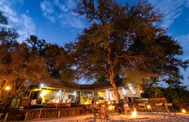 Main Area with Boma Overlooking the Selinda Reserve