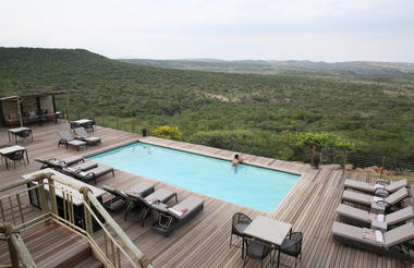 Nambiti Hills Private Game Lodge Heated Pool Deck