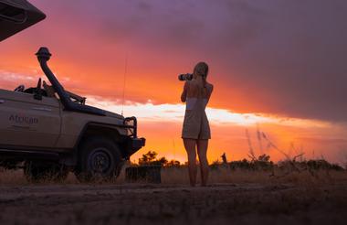 Sunset game drive