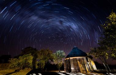 Star swirl above a guest chalet