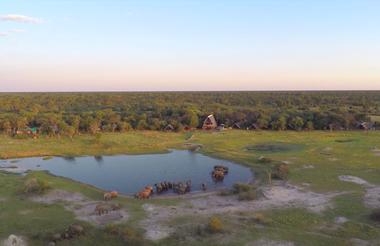 Ariel view of The Hide and our water hole