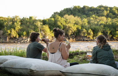 Enjoying the river view