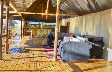 Camp Linyanti - Relaxation area and viewing deck