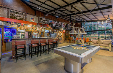 Bar and pool table