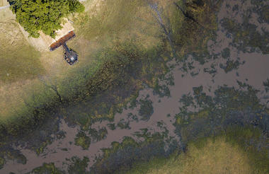 Aerial view of the Boma
