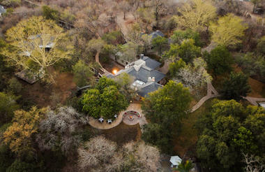 Aerial view of lodge