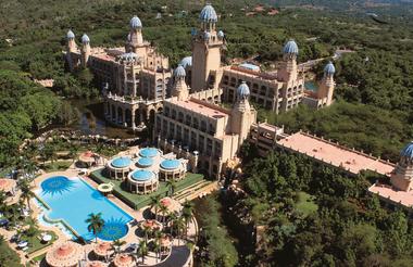 Aerial view of The Palace of the Lost City