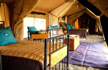 Family tents are also available for groups travelling with young children