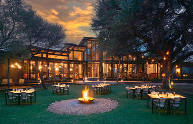 Safari Lodge Fire Deck Dinner