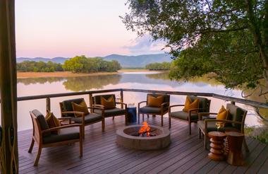 Firepit overlooking Chindeni Lagoon
