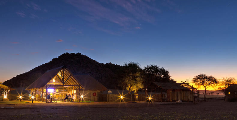 Desert Camp Main Area at night