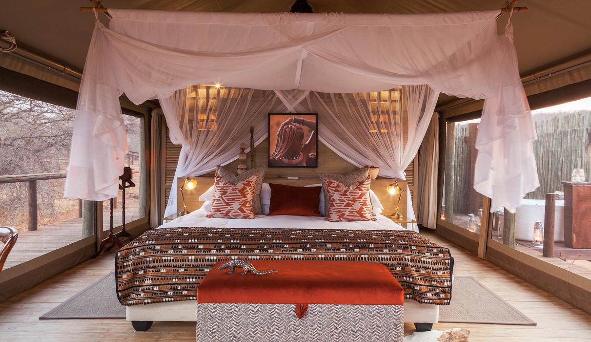 The luxury tents cater for every need and personal comfort, with true African warmth