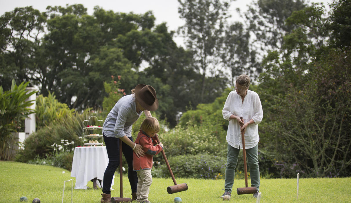 Croquet and high tea in the gardens