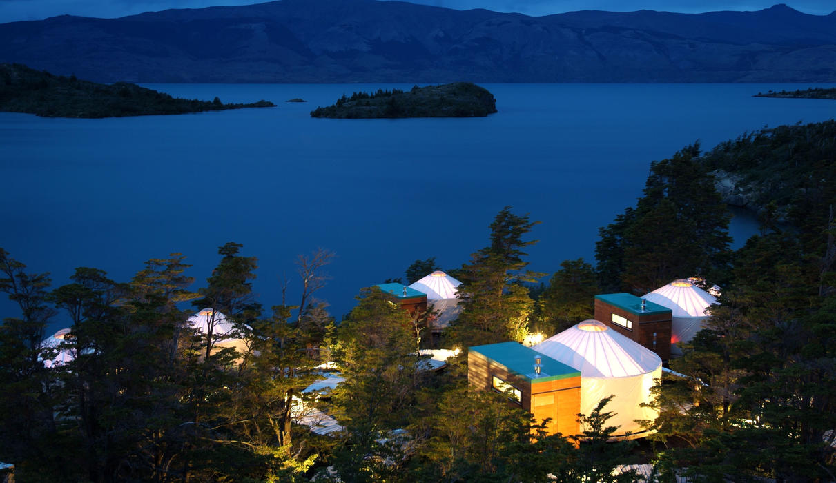 Patagonia Camp at night